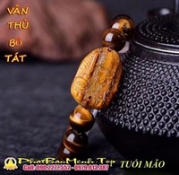 vòng tay phật bản mệnh tuổi Mão ( phật bản mệnh văn thù bồ tát ) đá tự nhiên